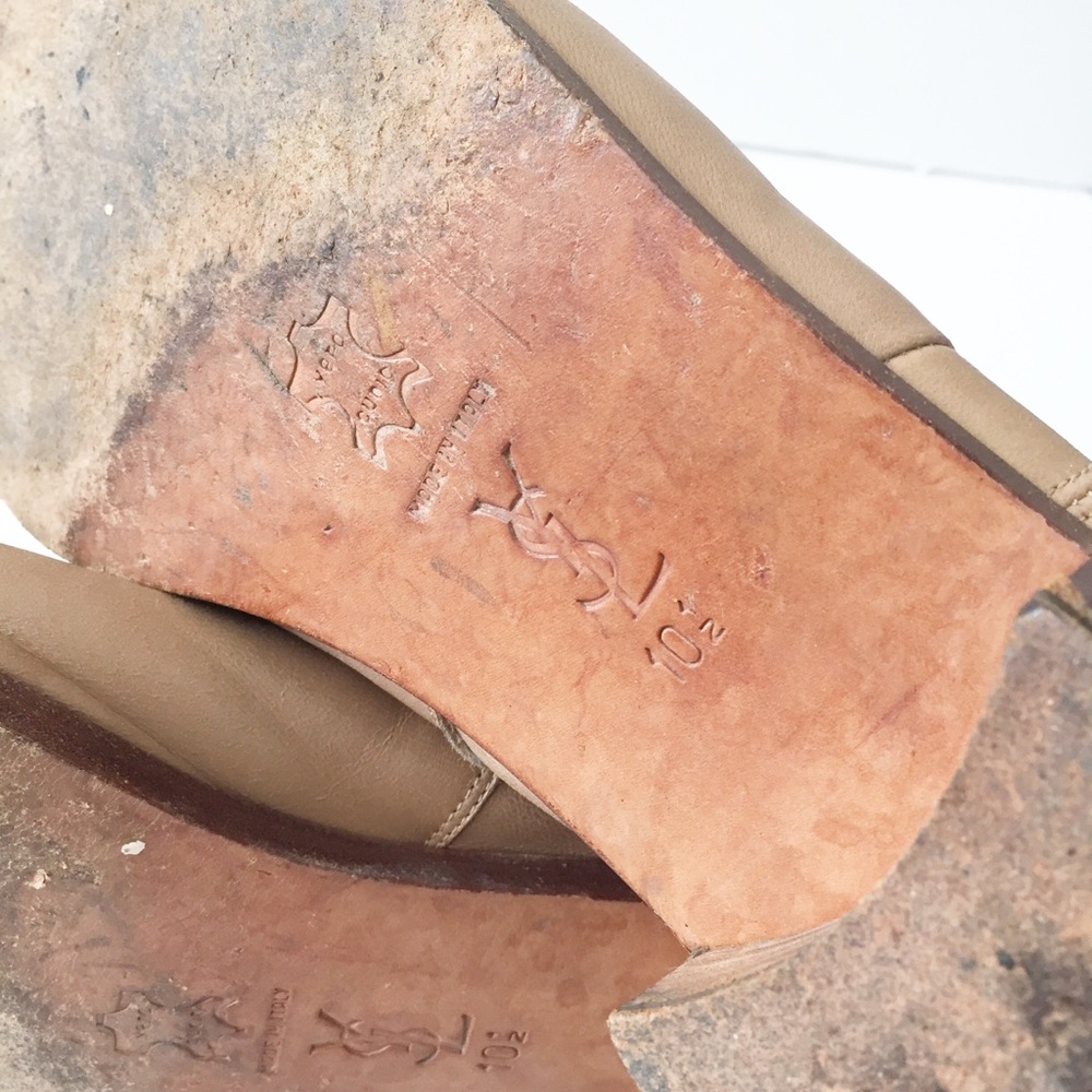 COPY - YSL | Tan Vintage Ankle Boots - Picture 7 of 8